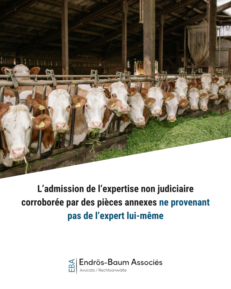 L’admission de l’expertise non judiciaire corroborée par des pièces annexes ne provenant pas de l’expert lui-même