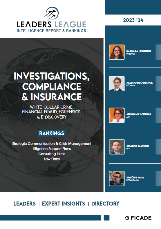 Leaders League Investigations, Compliance & Insurance 2023-2024 : Classement des meilleurs cabinets français